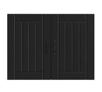 ""SALE d'hiver"" Placard murale cuisine - mango - Armoire Suspendue - Lucca noir bois d'ingénierie EU697
