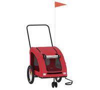 ""SALE d'hiver"" Remorque de vélo/Poussette - UU - Cadre durable - pour animaux de compagnie - rouge CC1259