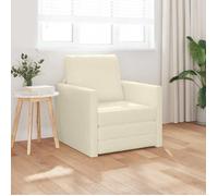 SALE Fauteuil-lit au Sol,Fauteuil long - SUIKUN - Lit de sofa 2-en-1 crème 74x77x81 cm en simili cuir @EU(66816)