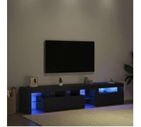 ""SALE Janvier"" MODERNE Armoires TV - MGH - Meubles TV 2 pcs - Pour salon - Chêne noir 260x37x40 cm - Bois d'ingénierie TT4153