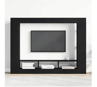 ""SALE Janvier"" MODERNE Cabinet TV - MGH - MEUBLE TV/HIFI - Avec rangement - Chêne noir 152x22x113 cm - Bois d'ingénierie TT1978