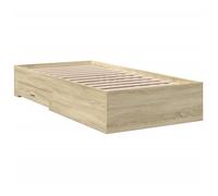 ""Sale Spring""Lit 1 places Brun - 90x200 cm - LEMON® - Cadre de lit avec tiroirs - sans matelas - chêne sonoma 90x200 cm 8001345