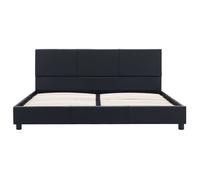 ""Sale Spring""Lit 2 places Noir - 160x200 cm - LEMON® - Cadre de lit Noir Similicuir 160x200 cm 3460677