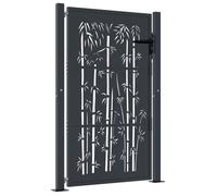 SALE* TOP Portail de jardin - LEMON - Clôture de jardin, anthracite 105x155 cm acier design de bambou FR111