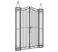 SALE* TOP Portail de jardin - LEMON - Clôture de jardin, noir 121x8x180 cm fer forgé FR173