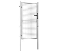 SALE* TOP Porte de jardin - LEMON - Clôture,Portillon - Acier galvanisé 105x200 cm Argenté FR480