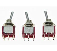 salecom 3 x 6 broches DPDT 2 Position Mini interrupteur à bascule pour guitare sur sur voiture/bateau Interrupteurs