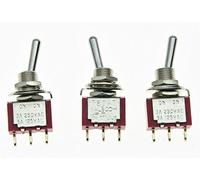 Salecom 3 x Spdt 2 position on on Guitare Mini interrupteur à bascule UL Car/bateau commutateurs