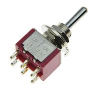 Salecom Guitare basse Mini interrupteur à bascule DPDT 6 PIN 5pcs ON OFF ON