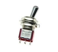 SALECOM Interrupteur à bascule DPDT 2 voies ON ON pour guitare ou amplificateur AMP étanche Fat Bat Toggle