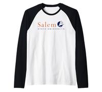 Salem State University Vikings Text Logo Manche Raglan