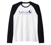 Salem State University Vikings Text Logo Manche Raglan