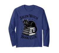 Salem Witch Book Club Bookish Halloween Chat Noir Femme Manche Longue