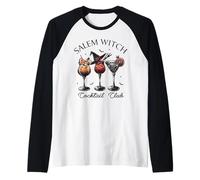 Salem Witch Cocktail Club Halloween Boissons Sorcière Esthétique Manche Raglan
