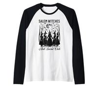 Salem Witches Anti Social Club Funny Spooky Halloween Femmes Manche Raglan