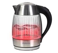 Salente StripeGlass, bouilloire électrique 1,8 l, inox/verre, rétro-éclairage rouge