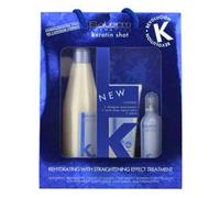Salerm Pack Keratina Mantenimiento - Kit de soin et réparation à la kératine pour cheveux - Shampoing, masque Deep Impact et sérum - Brillance, hydratation et lissage