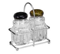 Saleros - Juego De 2 Saleros Y Pimenteros Con Lid Salero Con Agujeros | Juego Compacto De Salero Pimentero | Botes Para Condimentos Cocina Apartamento Picnic Restaurante Casa Campo Despensa Acampada