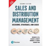Sales And Distribution Management Decisions, Strategies, And Cases
