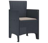 ""Sales Season""Chaise de jardin（lot de 2）- SHIELD - Fauteuil/Siège de jardin - Anthracite 53x49x85 cm Polypropylène 5197782