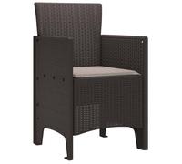 ""Sales Season""Chaise de jardin（lot de 2）- SHIELD - Fauteuil/Siège de jardin - Marron 53x49x85 cm Polypropylène 1183746