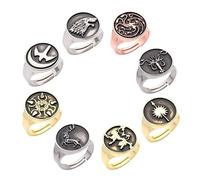 Salesone Réplique game of thrones set of rings shields houses