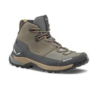 Salewa Bottes Puez en cuir Mid Powertex pour homme - Bottes de randonnée et de trekking imperméables, Tendeur/onyx, 41 EU