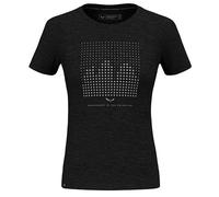 Salewa Eagle Dotted Mountain Merino T-Shirt Women, Black Out, XL