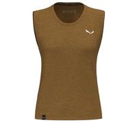 Salewa Eagle Minilogo Alpine Merino Sleeveless T-shirt Marron M Femme