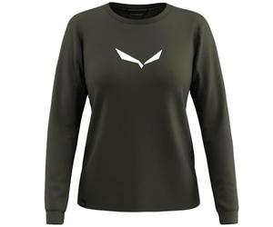 Salewa Femme Eagle Solidlogo Dry Tee W T-Shirt, Dark Olive, XS EU