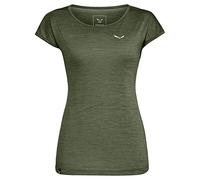 Salewa Femme Puez Melange Dry W S/S Tee T Shirt, Vert Olive Foncé Mélangé, M