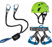 SALEWA Kit d'escalade Via Ferrata Premium Attac, baudrier Evo & casque Toxo 3.0