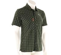 Salewa - Puez Dry M S/S Shirt Dark Olive - S - Chemise de rando