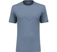 Salewa Puez Eagle Sketch Merino T-Shirt Men, Java Blue Melange, L