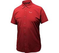 Salewa PUEZ Minicheck Dry M S/S SRT Chemise pour Homme Rouge Taille 48/M