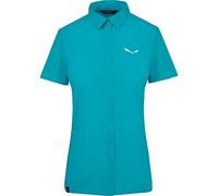 Salewa Puez Minicheck2 Dry W S/SRT Shirt Femme Ocean FR: 3XL (Taille Fabricant: 52/46)
