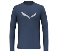 Salewa - Solidlogo Dry L/S Tee - Haut à manches longues - L - dark denim