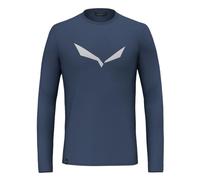 Salewa Solidlogo Dry T-Shirt à Manches Longues pour Homme, Bleu, XXL