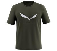 Salewa T-shirt Solid Logo Dri-Rel manches courtes vert sapin XL