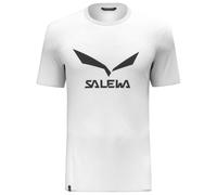 T-shirt Salewa Solid logo Dri-Rel manche courte blanc logo noir - XL