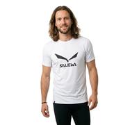 Salewa T-shirt Solidlogo Dri-Release® manches courtes blanc logo noir M Homme