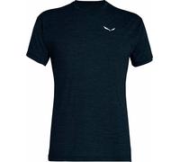 Salewa - T-shirt de randonnée stretch et à séchage rapide - Puez Melange Dry M S/S Tee Blueberry Melange pour Homme - Taille S - Bleu Bleu S