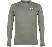 Salewa - T-shirt manches longues de randonnée respirant - Puez Melange Dry M L/S Tee Faded Green Melange pour Homme - Taille M - Vert Vert M