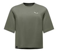 Salewa - T-shirt urbain respirant en coton - Eagle Loose T-Shirt W Faded Green pour Femme en Coton - Taille M - Vert Vert M