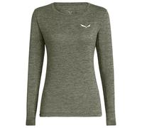 Salewa - Women's Puez Melange Dry L/S Tee - T-shirt technique - 38 - faded green melange