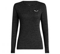 Salewa Puez Dry W L/S Tee T-Shirt de randonnée, Noir mélangé, L Femme