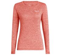 Salewa - Women's Puez Melange Dry L/S Tee - T-shirt technique - 44 - desert pink melange