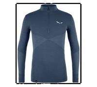 Salewa Zebru Med Warm Amr 1/2 Zip Tee Homme - Base-layers outdoor hommes XL
