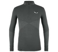Salewa Zebru Responsive Half Zip Men's Tee, Onyx, M