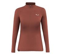 Salewa Zebru Medium Warm AMR Halfzip Tee W, Etruscan Red, M